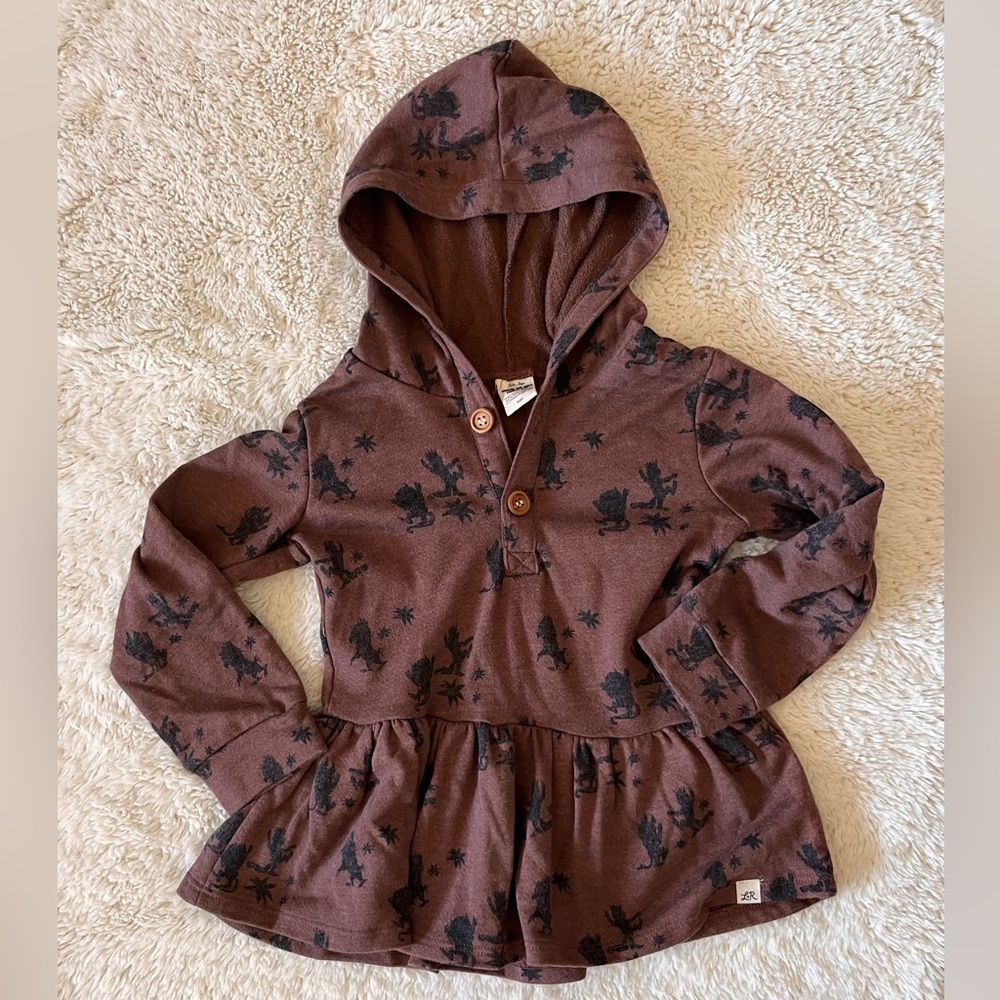 Lulu and Roo Where the Wild Things Are 
Hooded Kids Top Sz 5/6